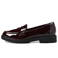Clarks Women's Westlynn Ayla Loafer, Burgundy Patent Synthetic, 9
