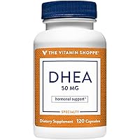 DHEA 50MG, Hormonal and Healthy Aging Support for Both Men & Women, Once Daily (120 Capsules)