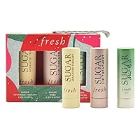 Fresh Color & Care Sugar Lip Set: Sugar Mint Rush Freshening, Rose Tinted Lip Treatment, and Advanced Therapy