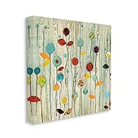 Abstract Paint Drop Floral Scene Whimsical Collage, Designed by Classic Collection Wall Art, 36 x 36, Canvas