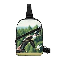 Wild Ducks Flying Sling Bag For Women And Men Fashion Folding Chest Bag Adjustable Crossbody Travel Shoulder Bag