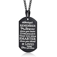 VNOX Personalized Picture Name Necklace, Engraving Stainless Steel Dog Tag Pendant Necklace for Men Women, Customized Gift for Him Dad Husband