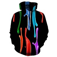 Mens 3D Printed Hoodies, Digital Graphic Hooded Sweatshirt Novelty Hoodie Tops Soft Fleece Pullover with Pockets