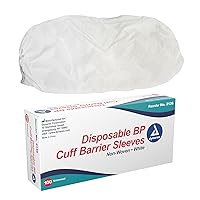Dynarex 2136 Blood Pressure Cuff Barrier Sleeve, Non Woven, Pack of 100