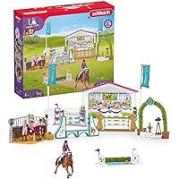 Schleich Horse Club, 36-Piece Playset, Horse Toys for Girls and Boys Ages 5-12, Friendship Horse Tournament