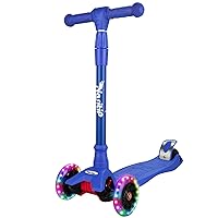 Scooters for Kids Age 3-5, Kick Scooter for Boys Girls Toddlers, 4 Adjustable Height, AEBC-9 Bearing, 3 Light Up Wheels, Lean to Steer, Outdoor Activities for Children from 3 to 12 Years Old