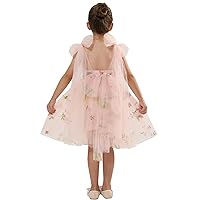 2Bunnies Girl Enchanted Floral Embroidered Tulle Flower Lace A-Line Garden Party Flower Girl Dress