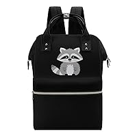 Cute Raccoon Diaper Bag for Women Large Capacity Daypack Waterproof Mommy Bag Travel Laptop Backpack