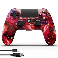 Kujian Wireless Controller for PS4, High Performance Double Shock Game Controller Compatible with Playstation 4/Slim/Pro/PC/MacOS/Android/iOS/Laptop, Motion Sensor, Sensitive Touch Pad