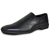 VANGELO Men Dress Slip-On Shoe Tux-4 Loafer Formal Tuxedo Shoe for Prom & Wedding Black Brown Size 6.5 to 18 -Wide Width Available