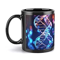 Mugs Large Porcelain Mug DNA Genetic Helix Ceramic Steeping Mug with Handle Porcelain Coffee Cups Funny Mug Tea Cups with Handle for Men Women