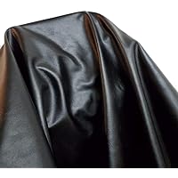 Black Faux Leather Synthetic (Peta-Approved Vegan) for Pants and Tops Thin Pleather 0.6 mm 1 Yard 52 inch Wide x 36 inch Long Soft Smooth Pleather (Black Apparel Weight 0.6 mm)