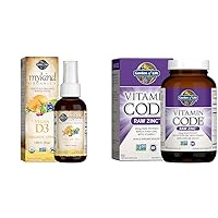 Garden of Life Organics Vegan Vitamin D3 Spray 1000 IU, Zinc Supplements 30mg - Vitamin C, Immune & Skin Health