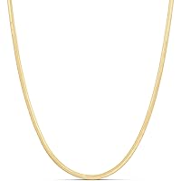 Amazon Essentials 14K Gold or Sterling Silver Plated Herringbone Chain Necklace