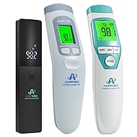 3-Pack Amplim W1 CA1 CA3 Non-Contact Touchless Infrared Digital Forehead Thermometer for Adults and Babies