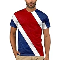 Men's American Flag T-Shirts Crewneck 4th of July Tshirts Tees 2024 Summer T-Shirts for Men