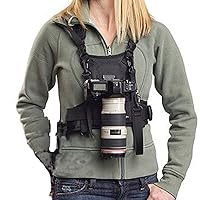 Nicama Camera Strap Carrier Chest Harness Vest for Hiking Wedding Canon 6D 5D2 5D3 Nikon D800 D810 Sony A7S A7R A7S2 Sigma Olympus DSLR Cameras, ZOOM Audio Recorder H6
