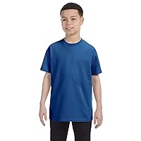 Hanes Authentic TAGLESS Kids' Cotton T-Shirt TAGLESS 6.1, Large-Deep Royal