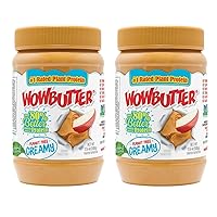 WOWBUTTER Natural Peanut Free Creamy 1.1lb Jars, 1 Count, (Pack of 2)