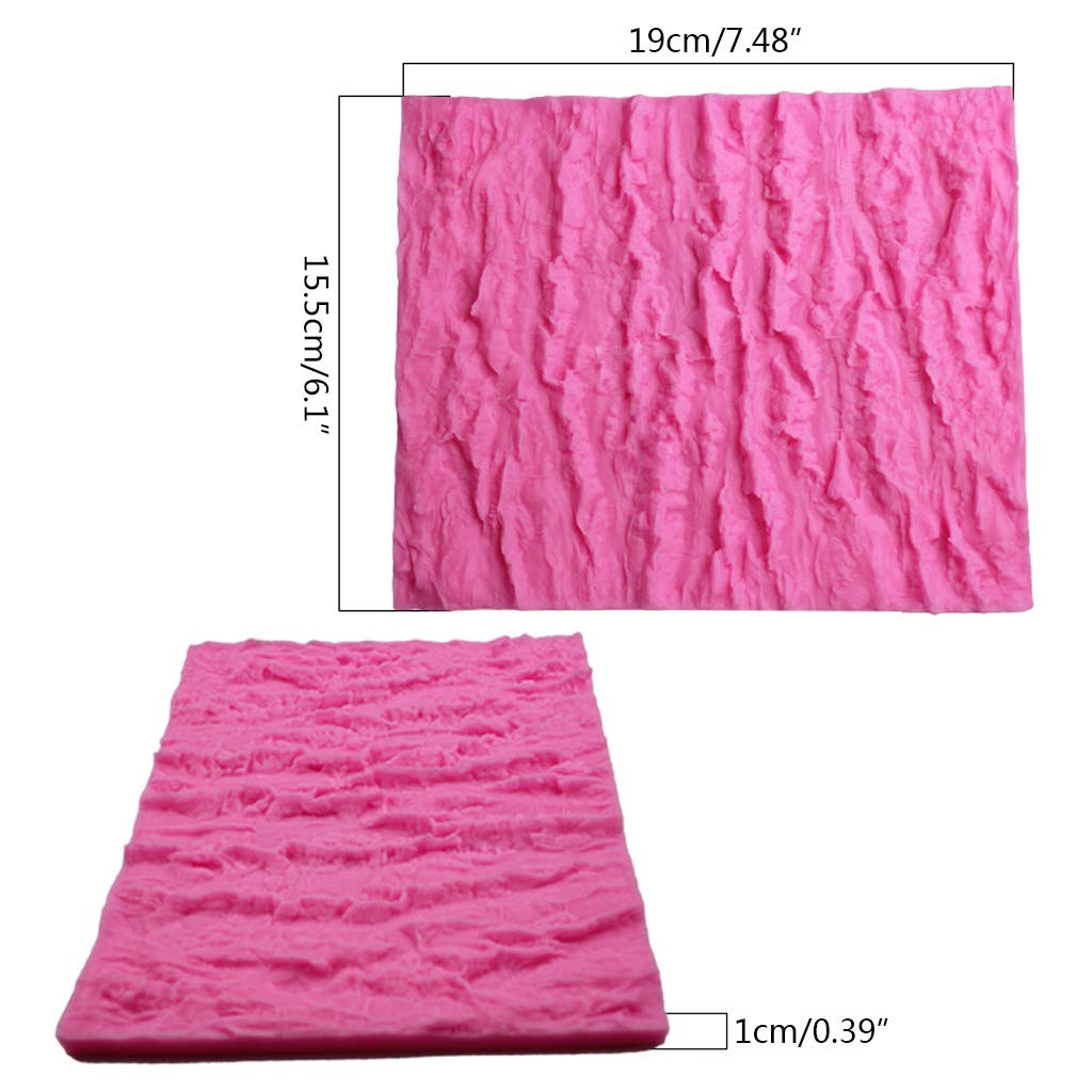 Tree Bark Texture Silicone Mold Cake Fondant For Impression Mat Decorating Supplies For Cupcake Chocolate Silicone Molds