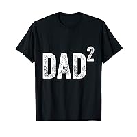 Mens Dad To Be Of 2 Kids Second Baby 2nd Power Squared Tee T-Shirt