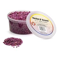 Hygloss Products Craft Rocks, Mini Stones for Art Projects - Bucket O' Gravel, Neon Purple, 1 lb