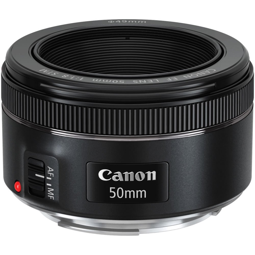 Canon EF 50mm f/1.8 STM: Lens with Glass UV Filter, Front and Rear Lens Caps, and Deluxe Cleaning Pen, Lens Accessory Bundle 50 mm f1.8 - International Version