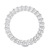 Leibish & co 3.47Cts Colorless Diamond Eternity Ring Set in Platinum Platinum Loose Stone Wedding Gift For Her Anniversary Real Natural Engagement Birthday