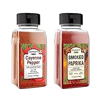Unpretentious Ground Cayenne Pepper and Smoked Paprika Bundle, 2 Cups Each, Pure & Natural, Spices