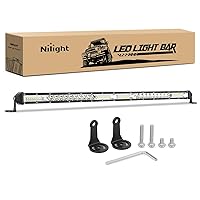 Nilight Slim LED Light Bar 21 Inch 52LED Single Row Spot Flood Combo Fog Light Driving Light Work Light Roof Bumper Lamp Offroad Light for 4x4 Trucks SUV ATV UTV, 2 Years Warranty