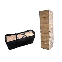 WE Games Giant Wood Block Stacking Tower That Tumbles Down When You Play (29 Inches Tall)