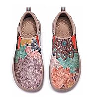 Men's Slip-On Sneakers Casual Loafers Flower Series Art Painted Comfortable Soft Walking Shoes
