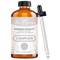 Ola Prima Oil of Youth Camphor Essential Oil - Therapeutic Grade for Aromatherapy, Diffuser, Lymphatic Massage, Hair, Skin - Dropper - 4 fl Ounce