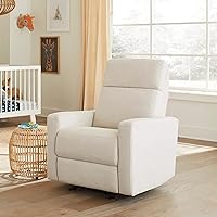 The Glider Premium Power Recliner Nursery Glider Chair with Adjustable Head Support | Designed with a Thoughtful Combination of Function and Comfort | Built-in USB Charger (Ivory)