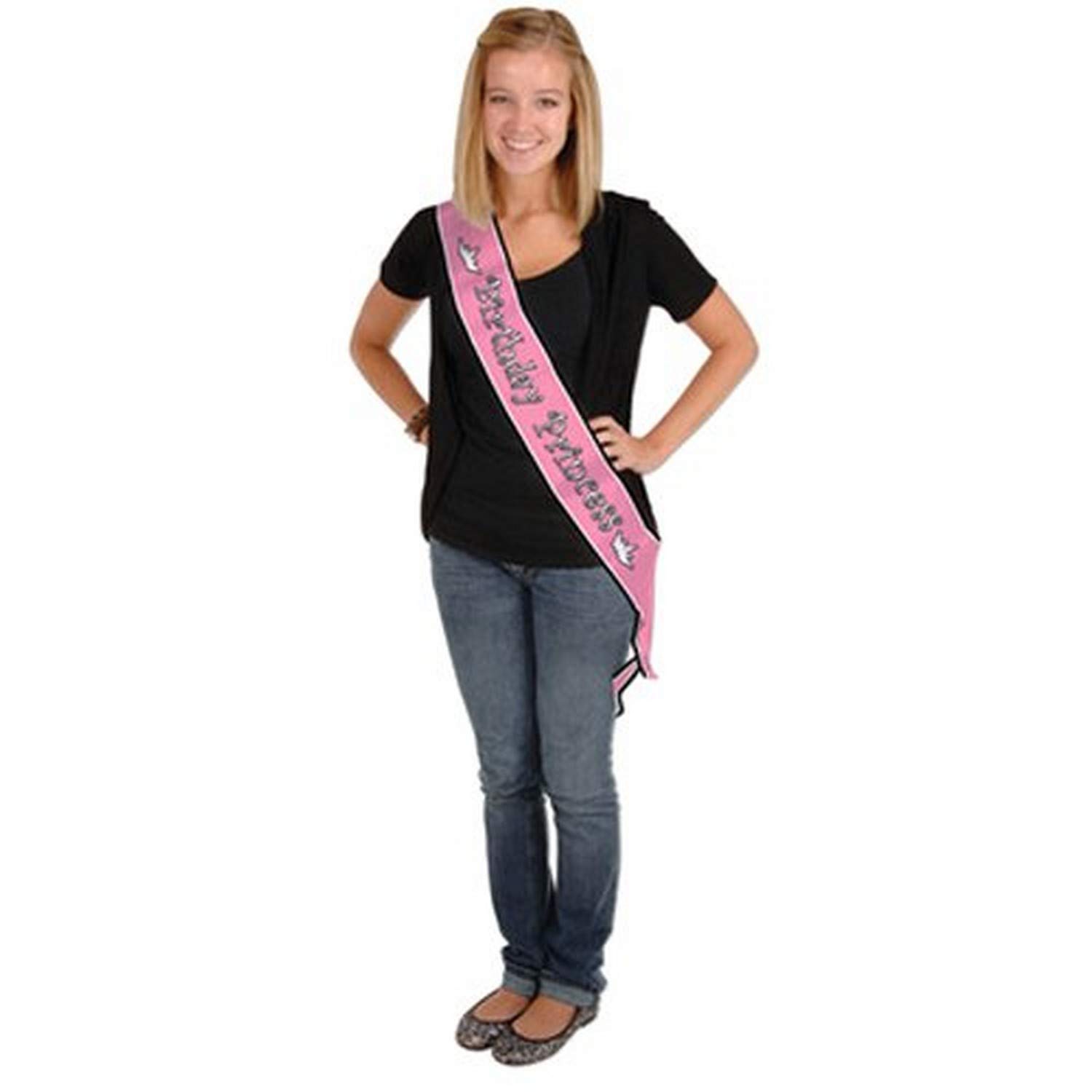 Beistle Birthday Princess Satin Sash, 33-Inch by 4-Inch