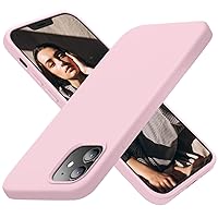 Cordking Designed for iPhone 12 Case, Designed for iPhone 12 Pro Case, Silicone Shockproof Phone Case with [Soft Anti-Scratch Microfiber Lining] 6.1 inch, Chalk Pink