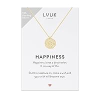 LUUK LIFESTYLE 925 sterling silver filigree necklaces for women with pendant, trendy feminine jewellery for everyday life, adjustable length, 19”, gift idea for her, gift card, silver, gold, and rosé