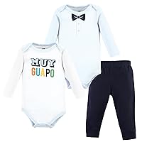 Hudson Baby Unisex Baby Cotton Bodysuit and Pant Set, Hola Ladies Long Sleeve, 9-12 Months