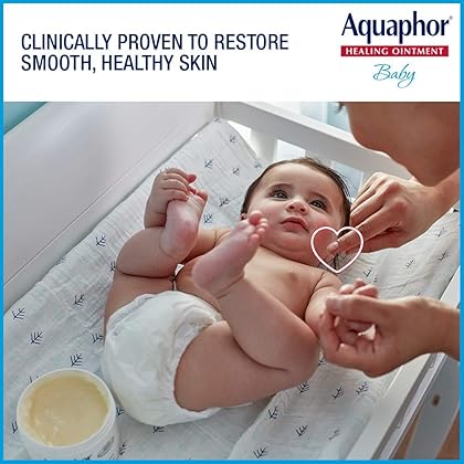 Aquaphor Baby Healing Ointment Advanced Therapy Skin Protectant, Dry Skin and Diaper Rash Ointment, 7 Oz Tube
