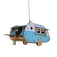 3D Wooden Vintage Camper Birdhouse - Easy to Assemble Garden Décor Accessory | Made with Baltic Birchwood
