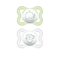 MAM Mini Air Pacifiers (2 pack), MAM Sensitive Skin Pacifier 0-6 Months, Best Pacifier for Breastfed Babies, Unisex Pacifiers, 0-6 (Pack of 2)