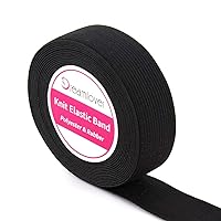 3 Inch Wide Sew on Elastic Band Knitted Elastic with Heavy Stretch for  Sewing Crafts DIY,Waistband,Bedspread,Cuff (Black,5 Yards)