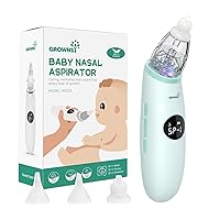 Baby Nasal Aspirator | Baby Nose Sucker | Baby Nose Cleaner, Automatic Booger Sucker for Baby, Rechargeable, with Pause & Music & Light Function（Green）