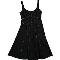 Nanette Lepore Womens Destination Bodycon Fit & Flare Dress, Black, 8