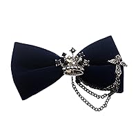 Luxury Ties With Metal Chain Rhinestones Jewelry Mens Adjustable Pre-Tied Formal Tuxedo Tie For Wedding Party Neck