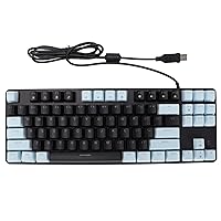 Mechanical Gaming Keyboard, 87 Keys RGB Backlit Keyboard, USB Wired Computer Keyboard, Blue Switch for Laptop Desktop Computer PC Game Work(Black Blue)