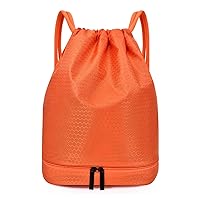 Drawstring Bags Drawstring Swimming Backpack Dry Wet Separated Sport Bag Waterproof Gym Rucksack (Color : Burgundy, Size : 44x20cm)