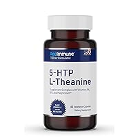 Serenity Formula for Stress Relief for Teens and Adults with 5-HTP, L-Theanine, Vitamin B6, Vitamin B12, Magnesium. 60 Veggie Capsules. Doctor Formulated, Magnesium Stearate Free.