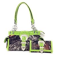 Western Concealed Carry Gun Belt Buckle Purse Camouflage Handbag Camo W Matching Wallet