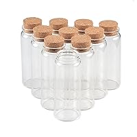 150ml Glass Bottles with Cork Transparent Mini Empty Glass Vials Jars Container Pill Saffron Food Botlles Eco-Friendly 6pcs (6, 150ml-47x120x33mm)